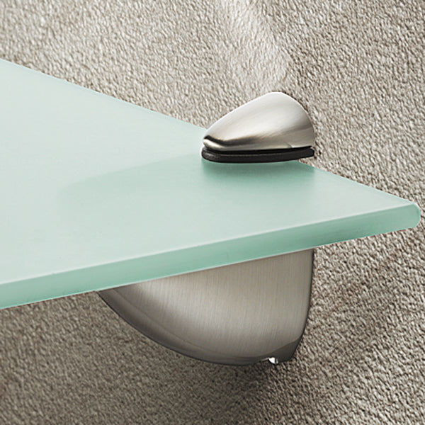 2 x Stainless Steel Finish Shelf Brackets - 4-18mm