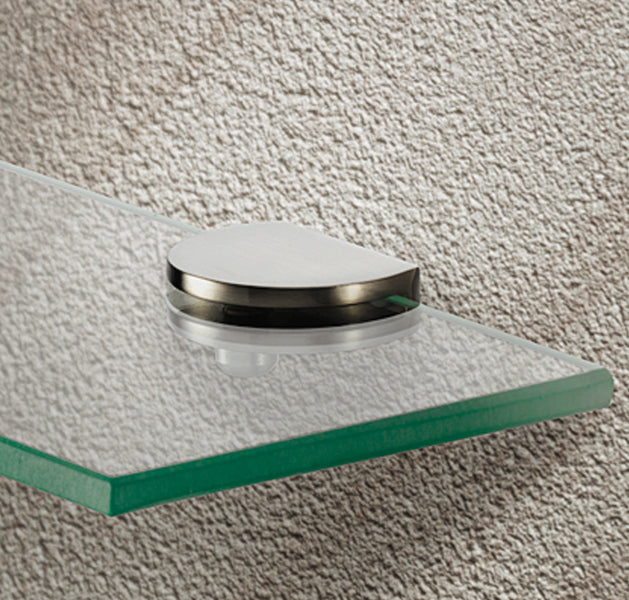 Polished Chrome Glass Shelf Bracket, 6-10mm glass