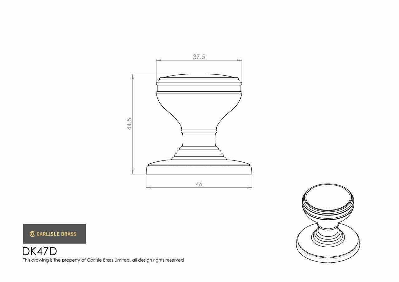 Delamain Florentine Bronze Knob - 38mm