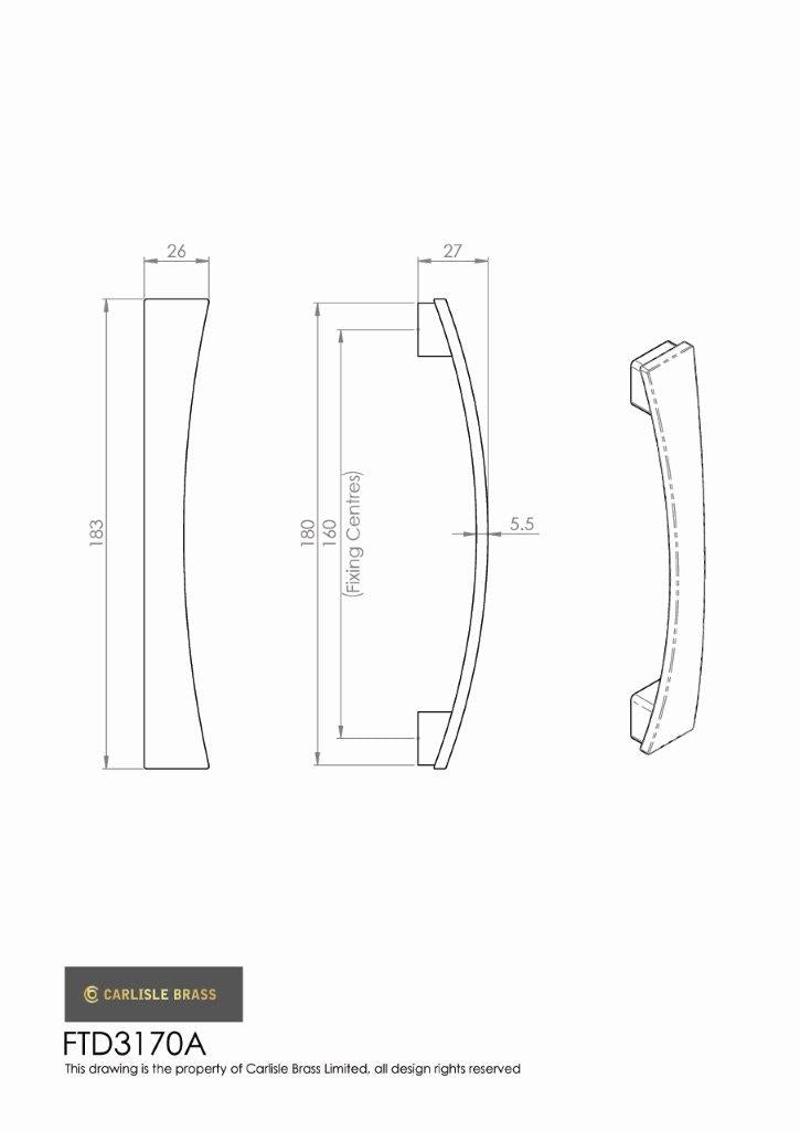 Valetta Satin Nickel Bow Cabinet Handle - 160mm Centres