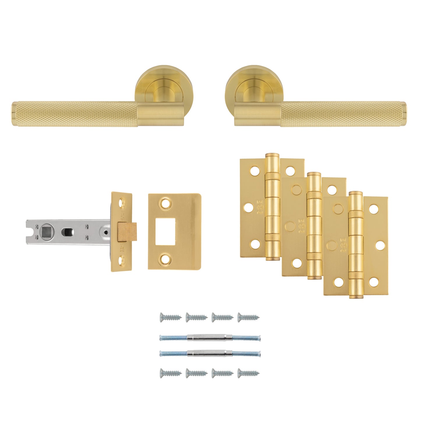 Lagos Knurled Lever On Round Rose Door Pack