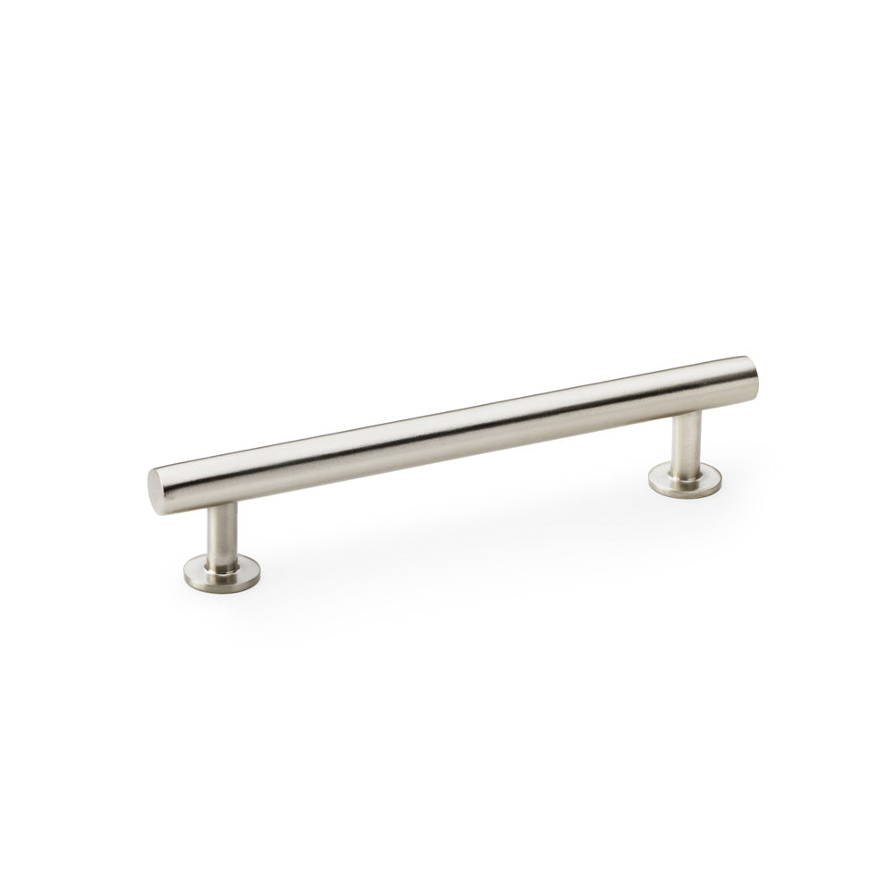 Round T-Bar Cabinet Pull Handle - Satin Nickel - Centres 128mm
