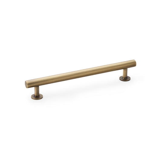 Round T-Bar Cabinet Pull Handle - Antique Brass - Centres 160mm
