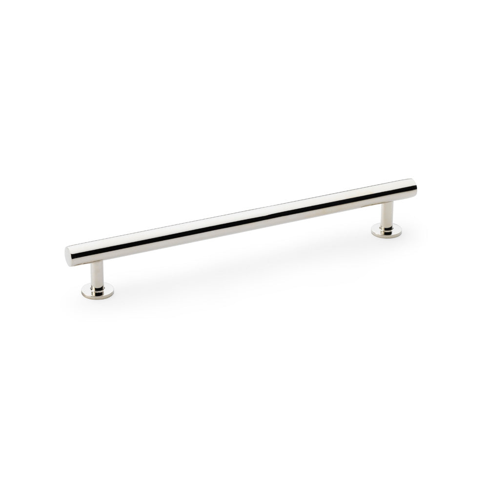Round T-Bar Cabinet Pull Handle - Polished Nickel - Centres 192mm