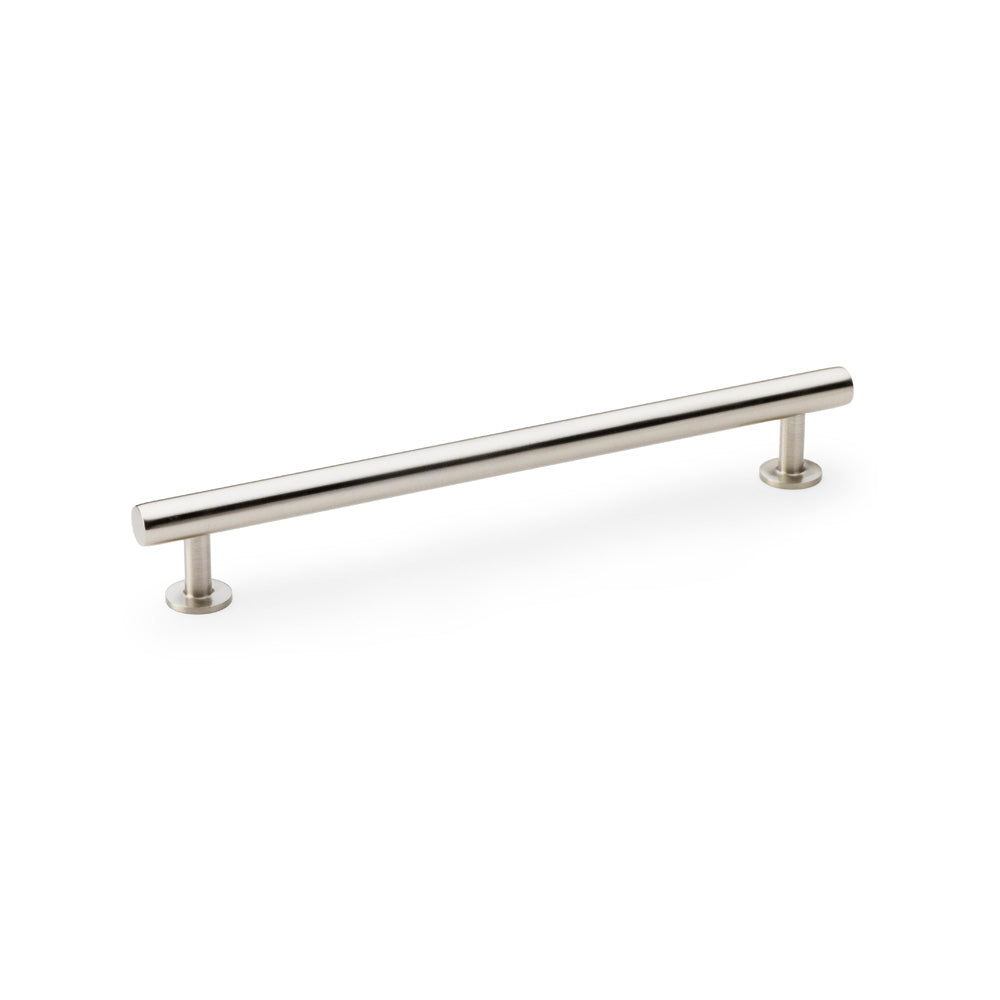 Round T-Bar Cabinet Pull Handle - Satin Nickel - Centres 192mm