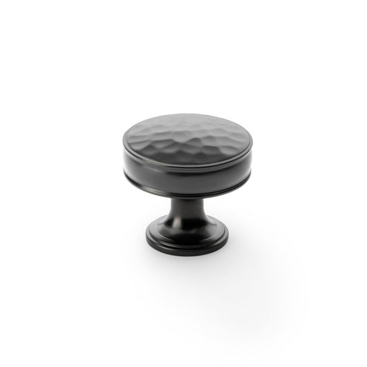 Lynd Dark Bronze hammered cabinet knob - 38mm