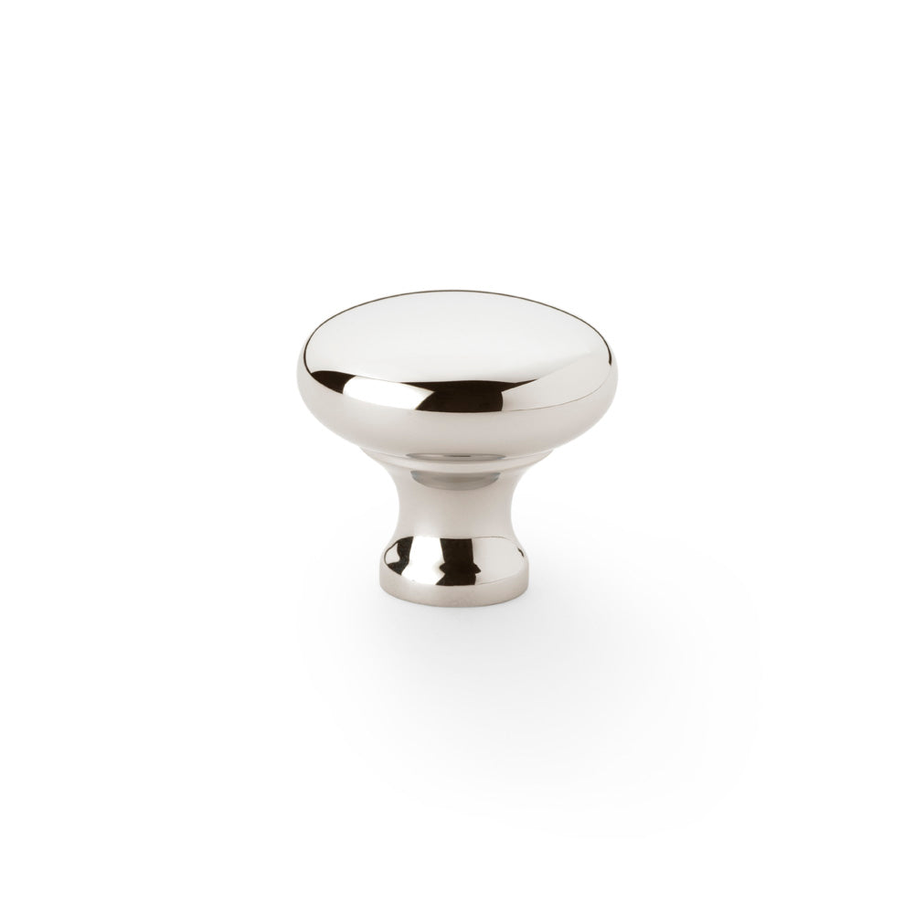 Wade Round Cupboard Knob - Polished Nickel - 32mm
