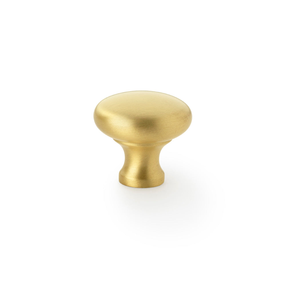 Wade Round Cupboard Knob - Satin Brass - 32mm