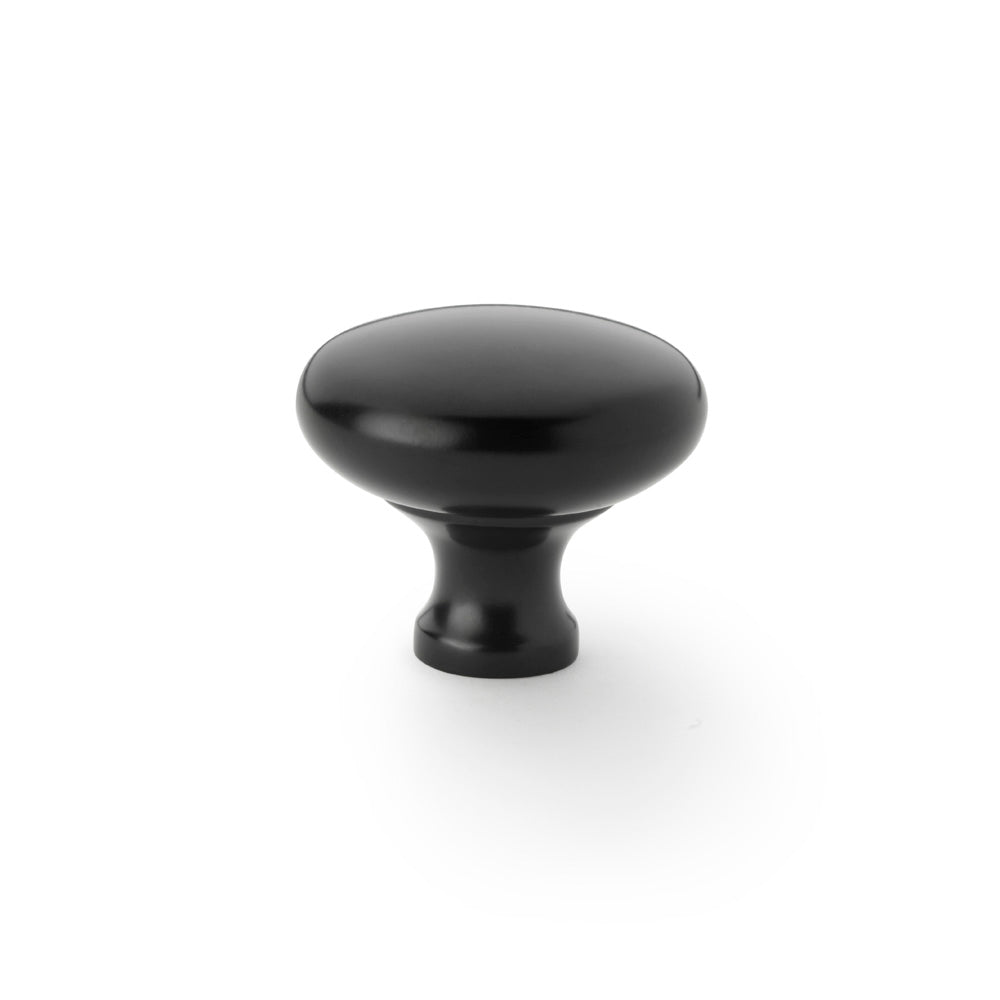 Wade Round Cupboard Knob - Black - 38mm