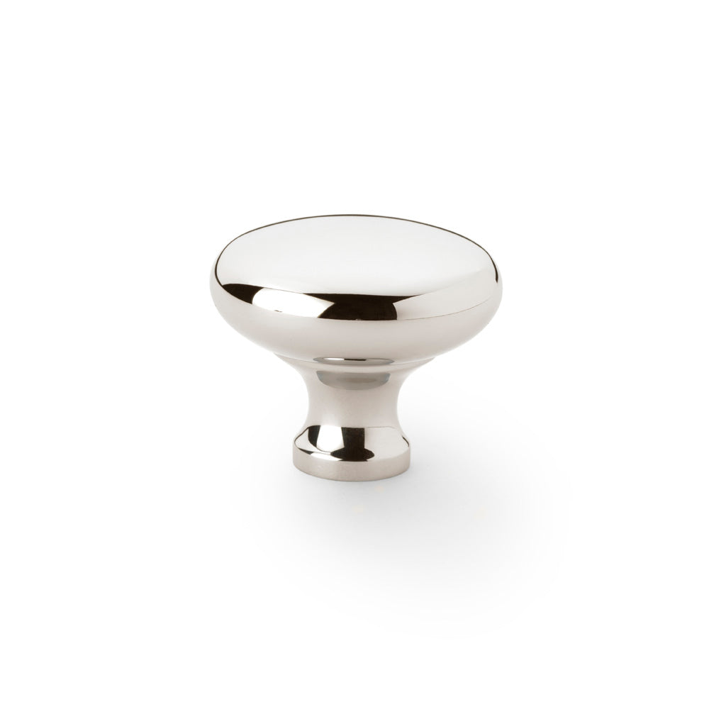 Wade Round Cupboard Knob - Polished Nickel - 38mm
