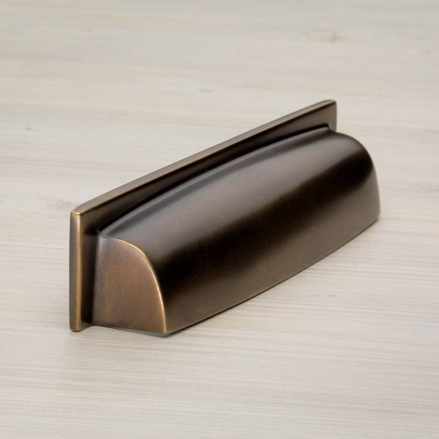 Buckingham Solid Brass Cup Handles On Rectangular Backplate