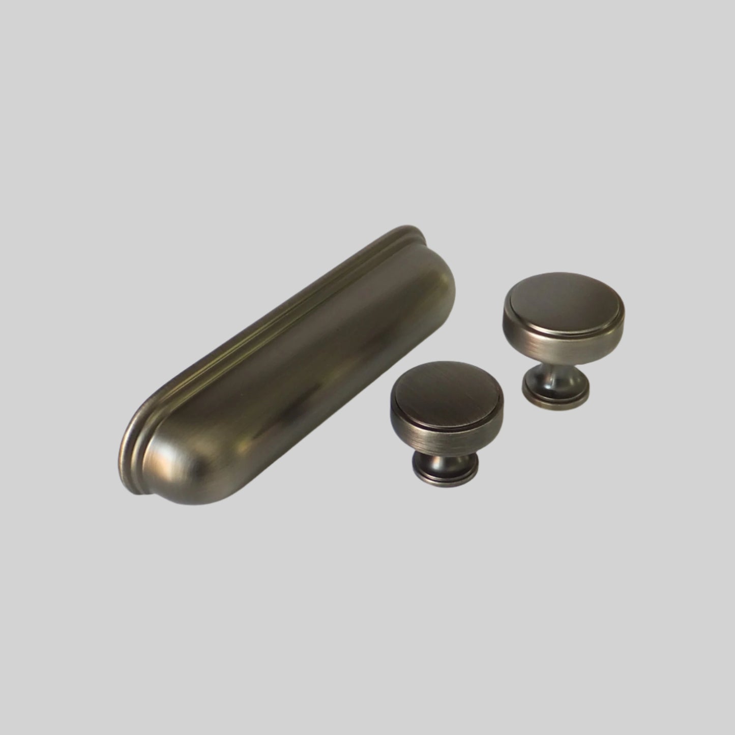 Calgary Gunmetal Grey Cabinet Cup Handles And Knobs