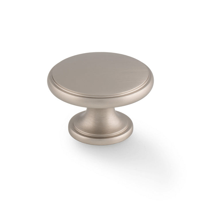 Cambridge Round Satin Nickel Cabinet Knobs With 38mm Diameter