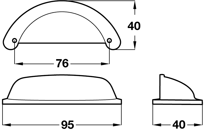Fingertip Design Cottage Cup Handle Dimensions