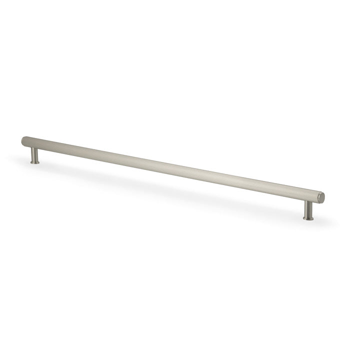 Crispin 448mm Satin Nickel Reeded Cabinet T Bar Handle