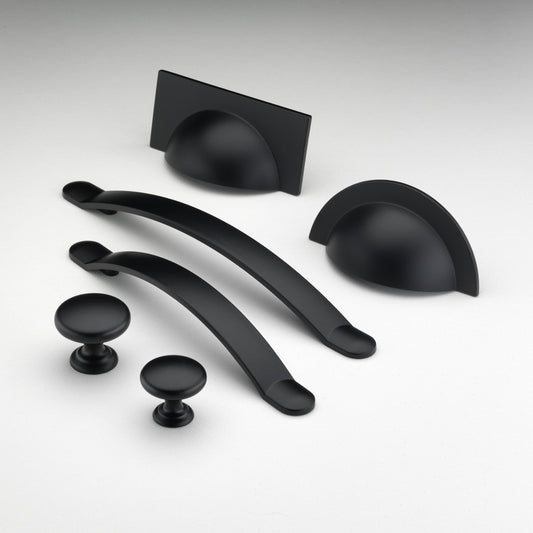 Crofts & Assinder Monmouth Matt Black Cabinet Handles Range