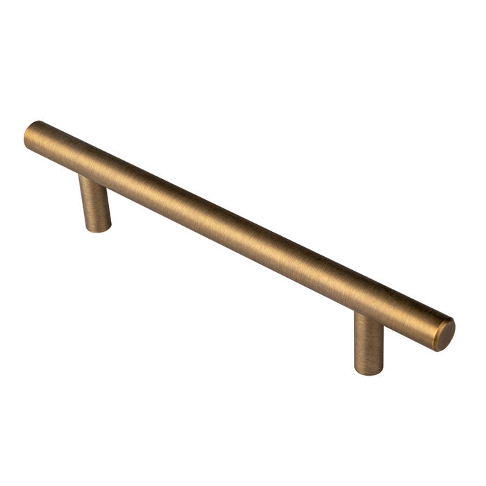 Antique Brass T-Bar Cabinet Handle - 128mm Centres