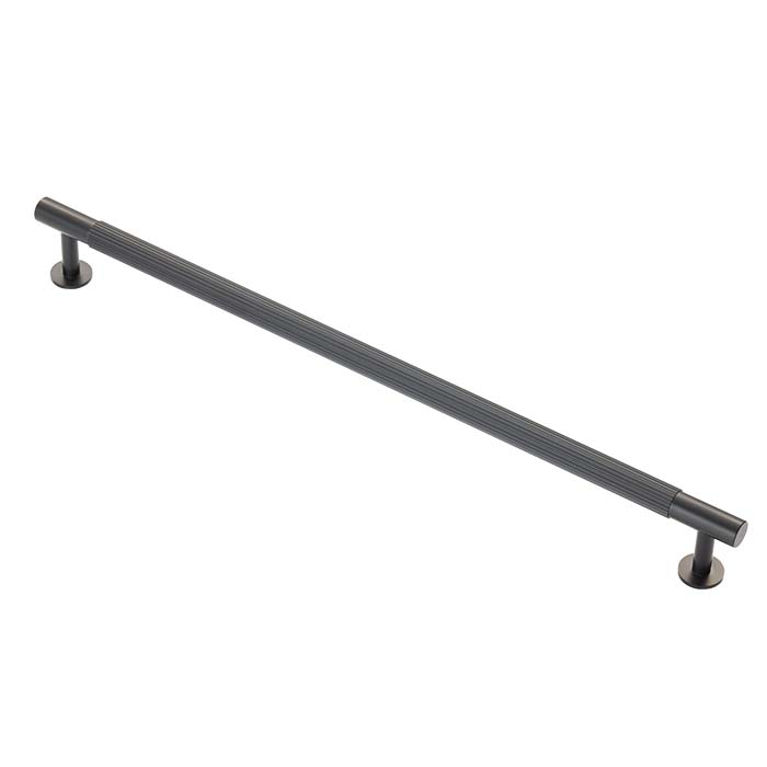 Matt Black Lines Reeded T Bar Cabinet Handles