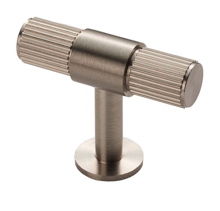 Lines Reeded T Bar Cabinet Knobs