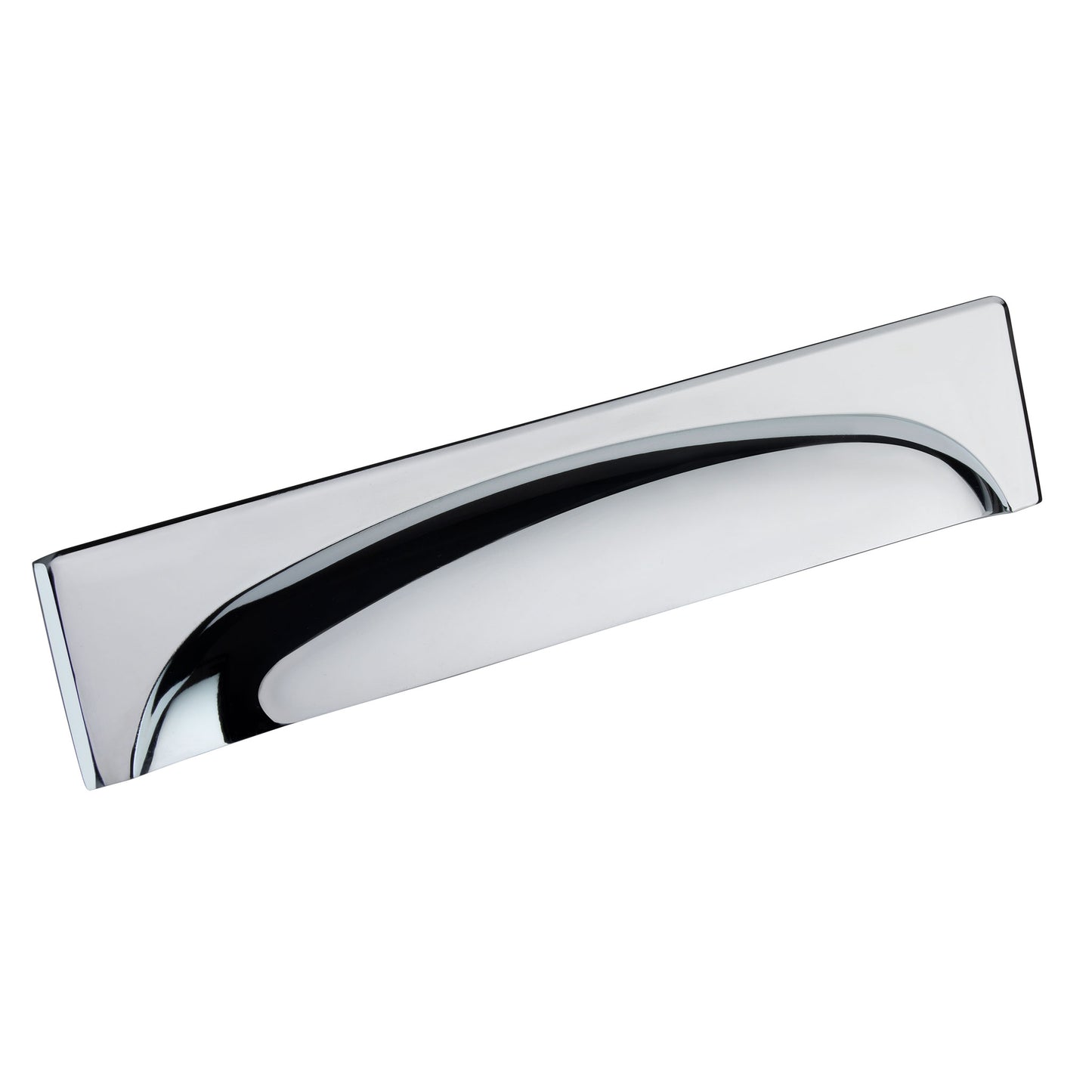 Georgia Square Cabinet Cup Handle - Polished Chrome - 96mm Centres