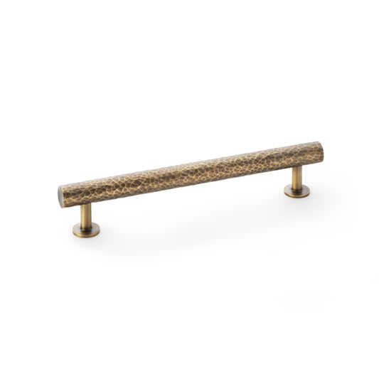 Leila Antique Brass Hammered Cabinet Bar Handle - 160mm Centres