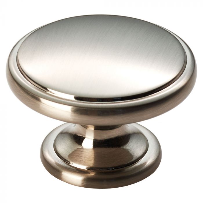 Oxford Satin Nickel Finish Kitchen Cabinet Door Knobs - 38mm