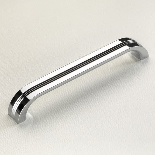 Retro Polished Chrome Cabinet D Handle - 160mm Centres