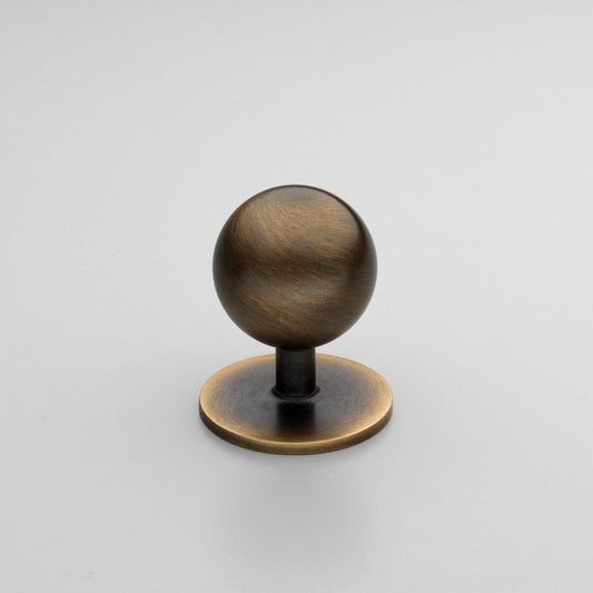 Sandringham Solid Brass Cabinet Knob in Antique Finish