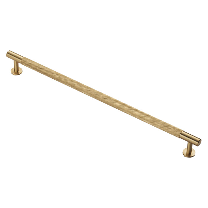 Satin Brass Knurled T Bar Cabinet Handle