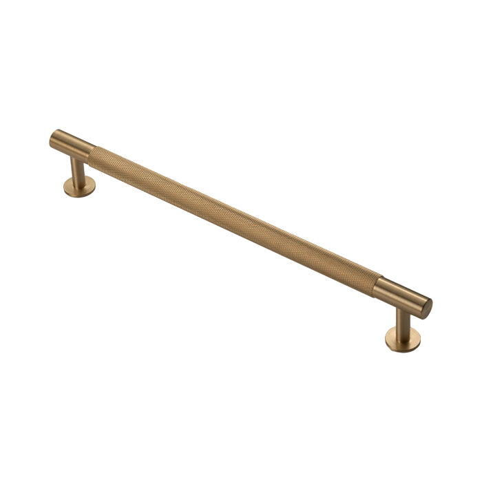 Satin Brass Knurled T Bar Kitchen Cabinet Handles