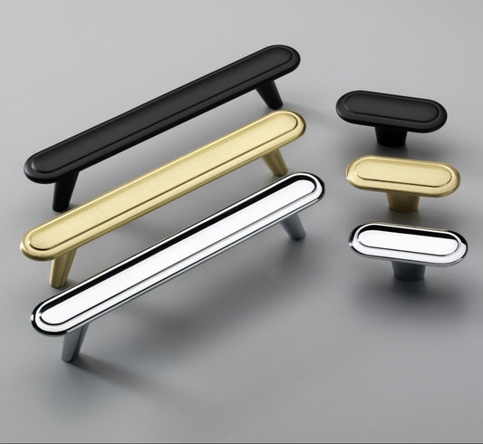 Stockholm Brushed Satin Brass Cabinet Knob - 56mm