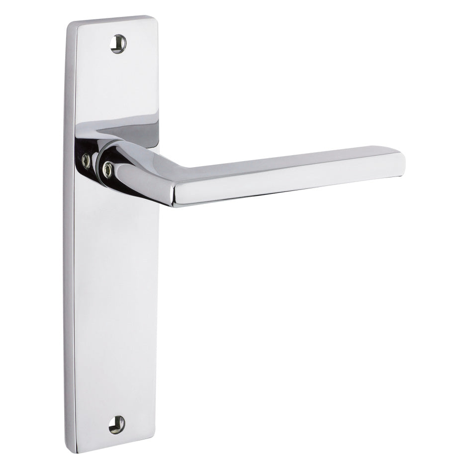 Venice Door Handle on Backplate Polished Chrome