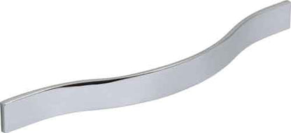 192mm Polished Chrome Strap Handle - 128mm Centres