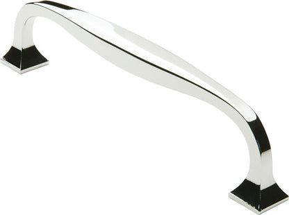Corbusier Polished Chrome Cabinet D Handle - 128mm Centres