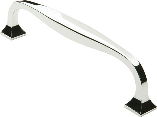 Corbusier Polished Chrome Cabinet D Handle - 160mm Centres