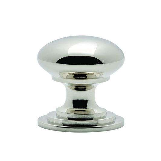 Polished Nickel Victorian Kitchen Cupboard Knobs | 32mm