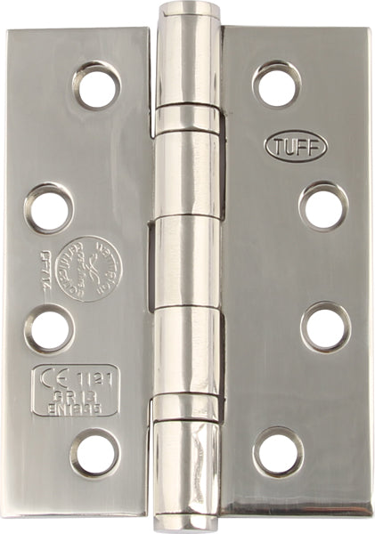 Ball Bearing Door Hinges - Polished Stainless Steel - 102 x 76mm
