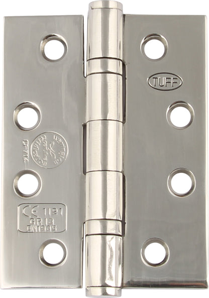 Ball Bearing Door Hinges - Polished Stainless Steel - 102 x 76mm