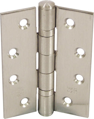 Ball Bearing Door Hinges - 102 x 76mm - Satin Stainless Steel (Pack of 3)