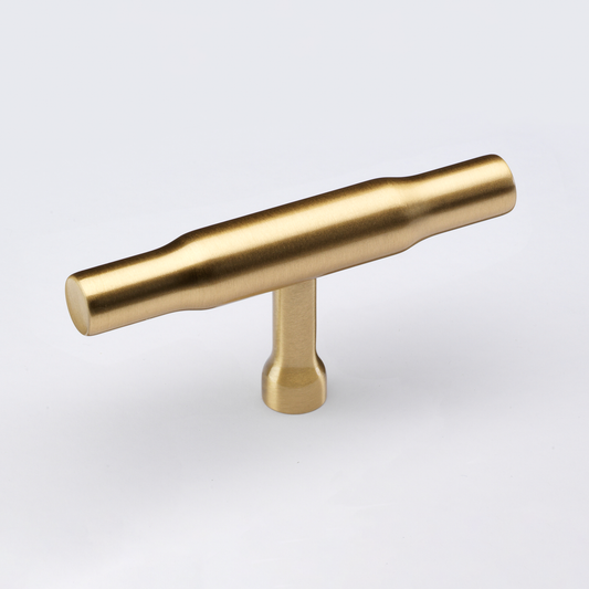 Bowland Brushed Satin Brass T-bar cabinet knob