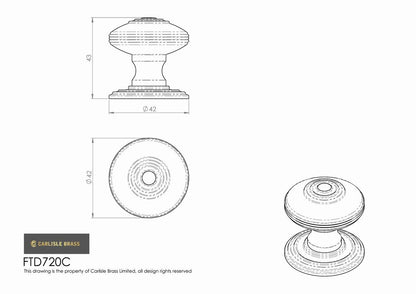 Anderson Satin Nickel Cabinet Knob | 42mm