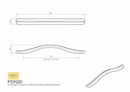 Salassi Handle 192mm - Polished Chrome