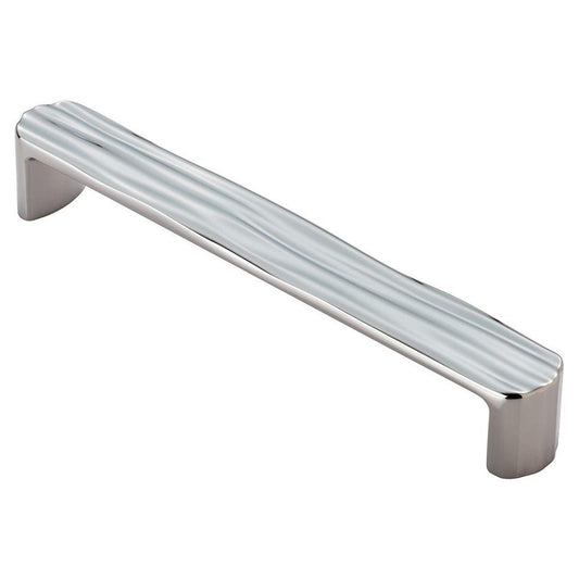 Cadurci Polished Chrome Rippled Cabinet Handle - 160mm Centres