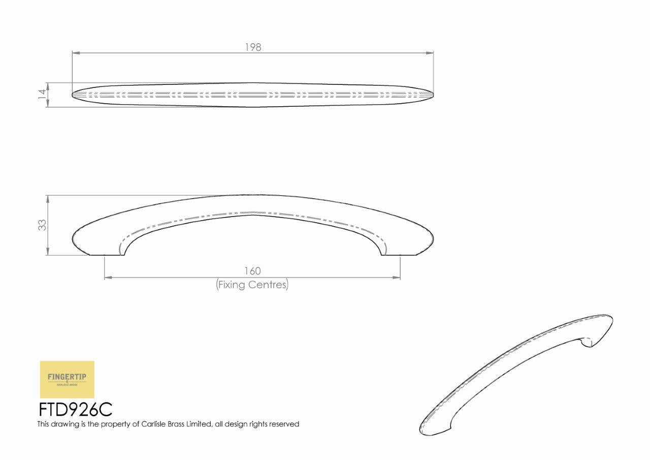Belli Handle 160mm - Polished Chrome