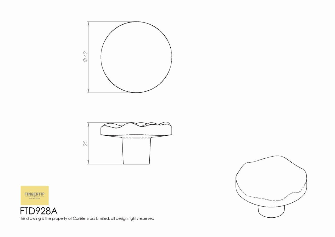Remi 42mm Knob - Polished Chrome