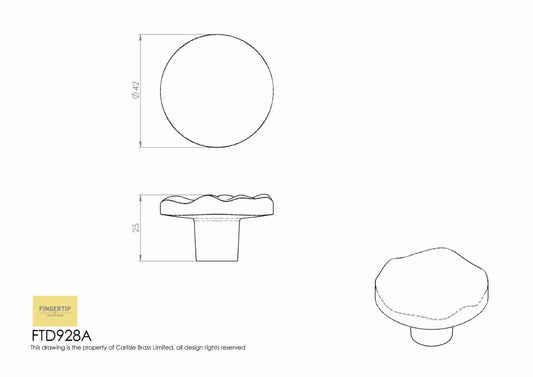 Remi 42mm Knob - Polished Chrome