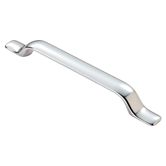 Treveri Polished Chrome Cabinet Handle - 160mm Centres