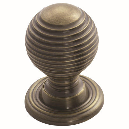 Queen Anne Florentine Bronze reeded knob - 23mm