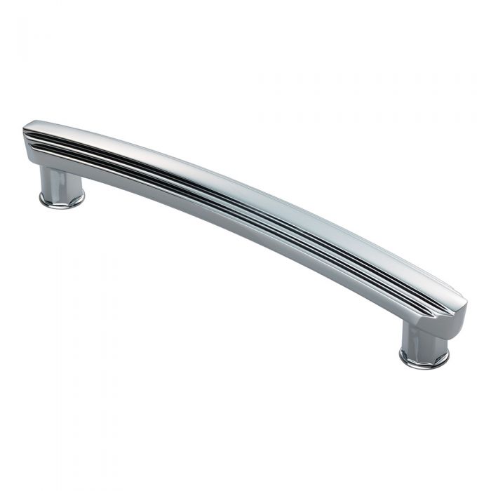 Polished Chrome Art Deco Cabinet Handle | 160mm Centres