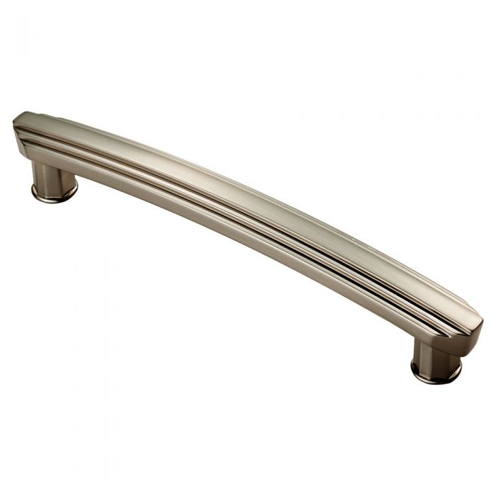 Satin Nickel Art Deco Cabinet Handle - 160mm Centres